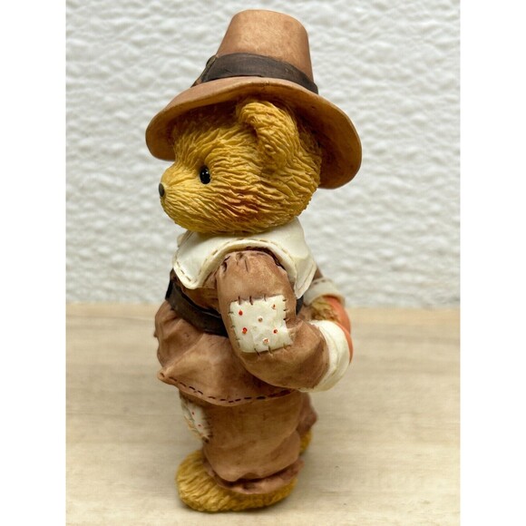 Vtg 1994 Enesco Cherished Teddies Jedediah Giving Thanks For Friends Figurine - Picture 2 of 13